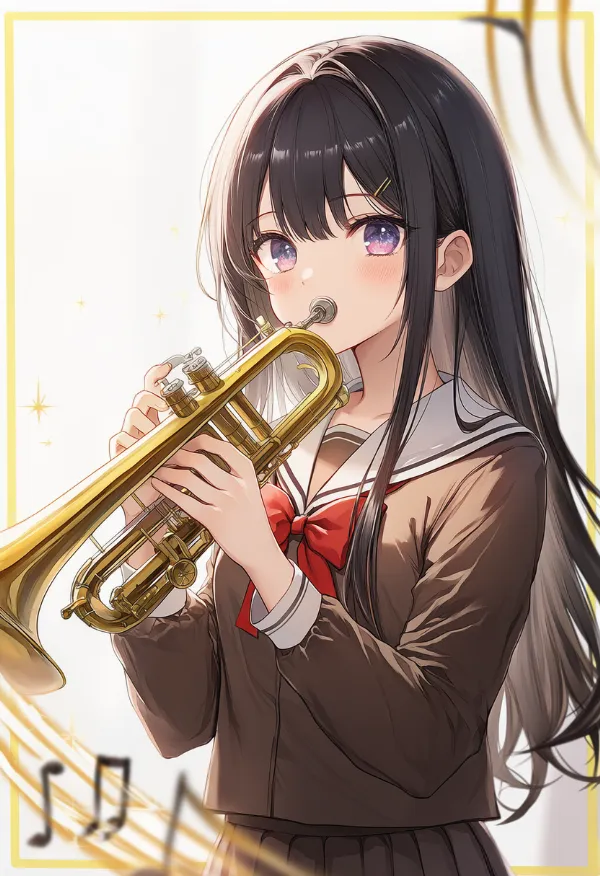 トランペットのAIイラストとプロンプト紹介