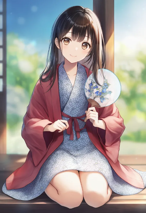 団扇の再現用プロンプトとAIイラスト作例