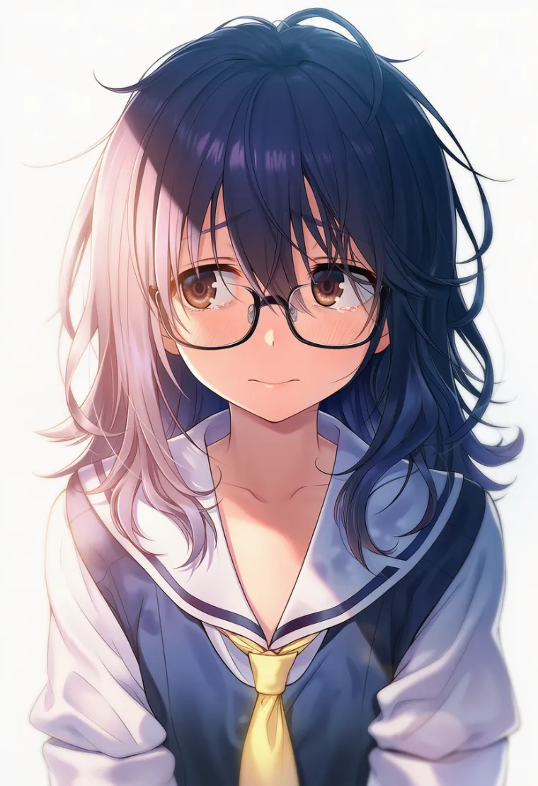 手入れのしていない髪の毛のプロンプト｜地味子のパーツ・AIイラスト