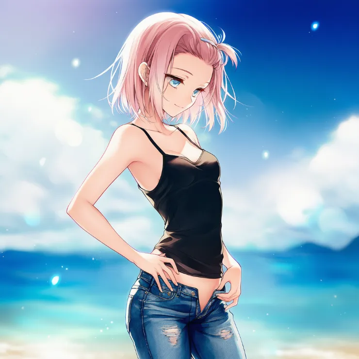 ズボンのチャックを開ける動作のAIイラスト|プロンプト紹介