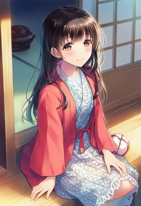 縁側の再現用プロンプトとAIイラスト作例