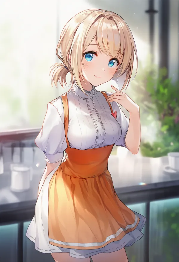 ウェイトレスのプロンプト|AIイラスト作例