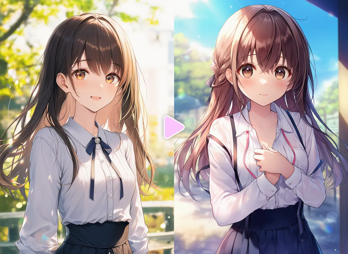 服の破損・不具合によってはだけるプロンプトの紹介とAIイラスト作例-1