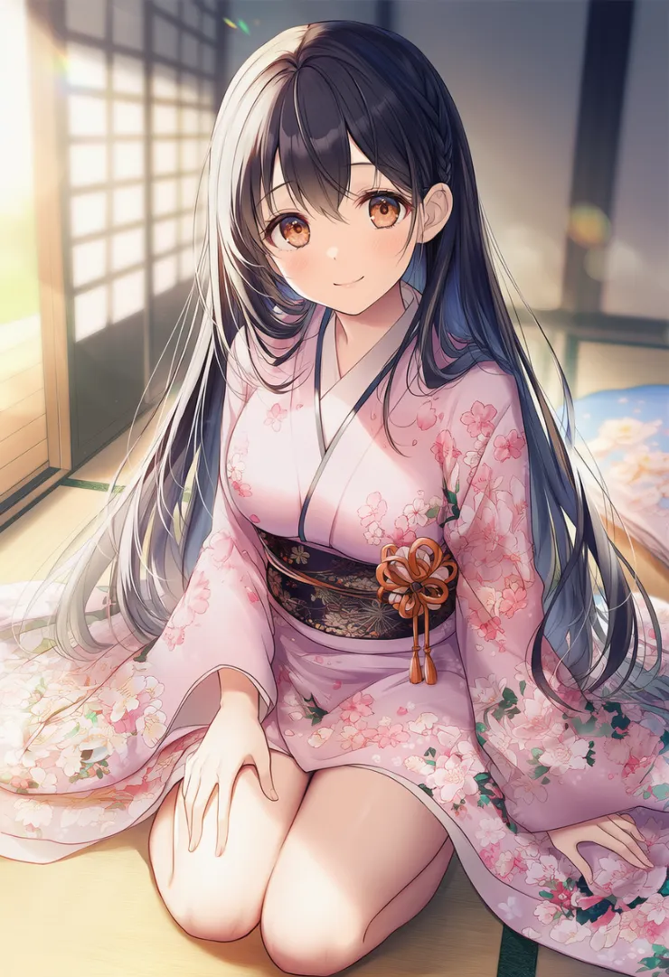 畳の部屋のAIイラスト作例｜プロンプト紹介