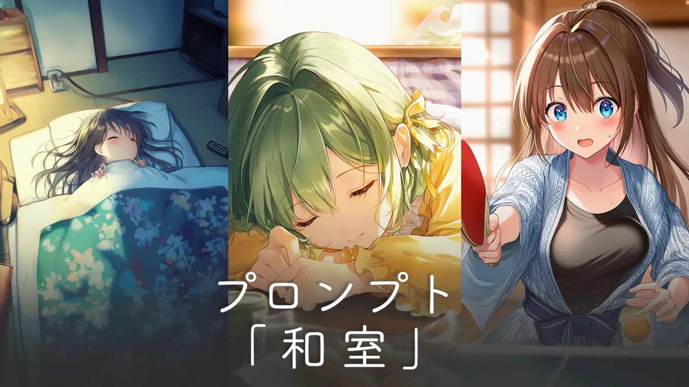 和室のプロンプト集（部屋・旅館・寝室など）【AIイラスト】