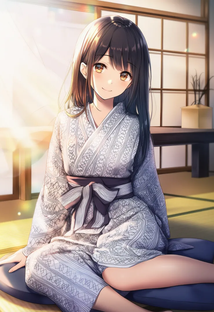 居間・座敷風の部屋の再現用プロンプトとAIイラスト作例