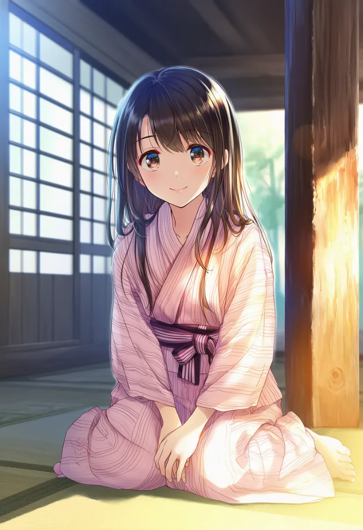 古民家・少し古びた雰囲気の和室の再現用プロンプトとAIイラスト作例