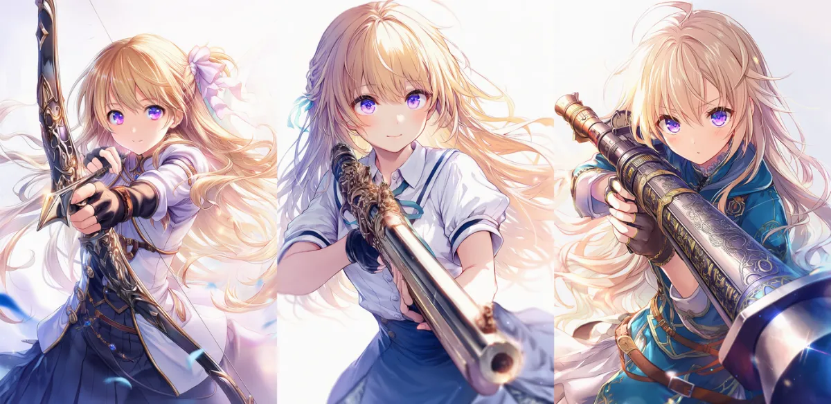 精巧な装飾を施した武器のAIイラスト