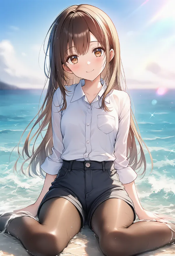 濡れたパンストを再現するプロンプト｜AIイラストの作例