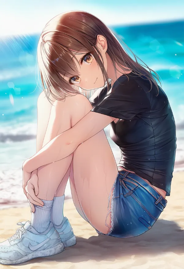 濡れた靴を再現するプロンプト｜AIイラストの作例