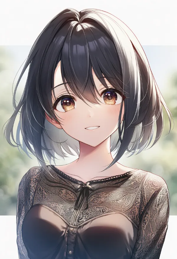 瞳に白いハイライトのAIイラスト|プロンプト紹介用