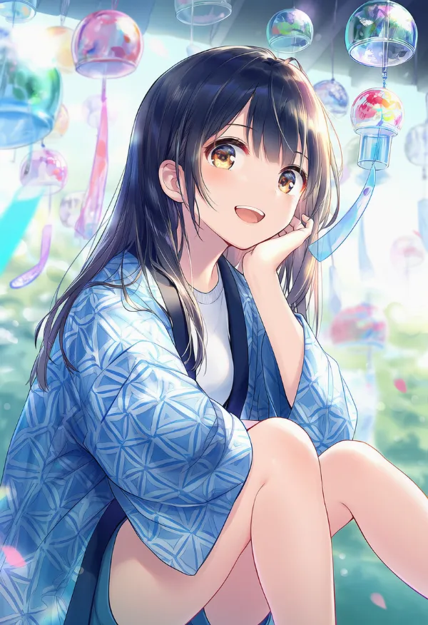 風鈴の再現用プロンプトとAIイラスト作例