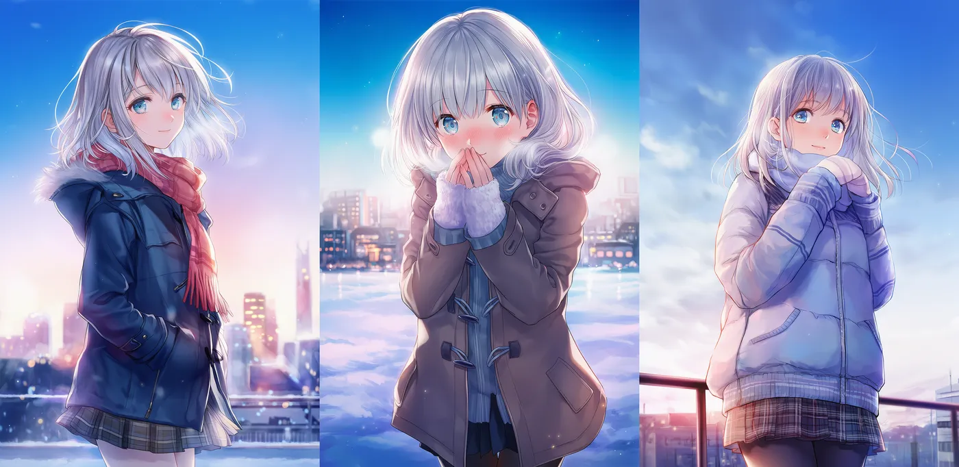 冬服のAIイラストの作例｜プロンプト紹介