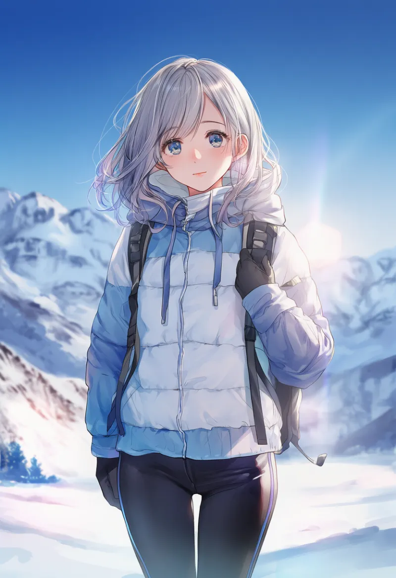 パンツルックの冬服AIイラスト｜プロンプト紹介