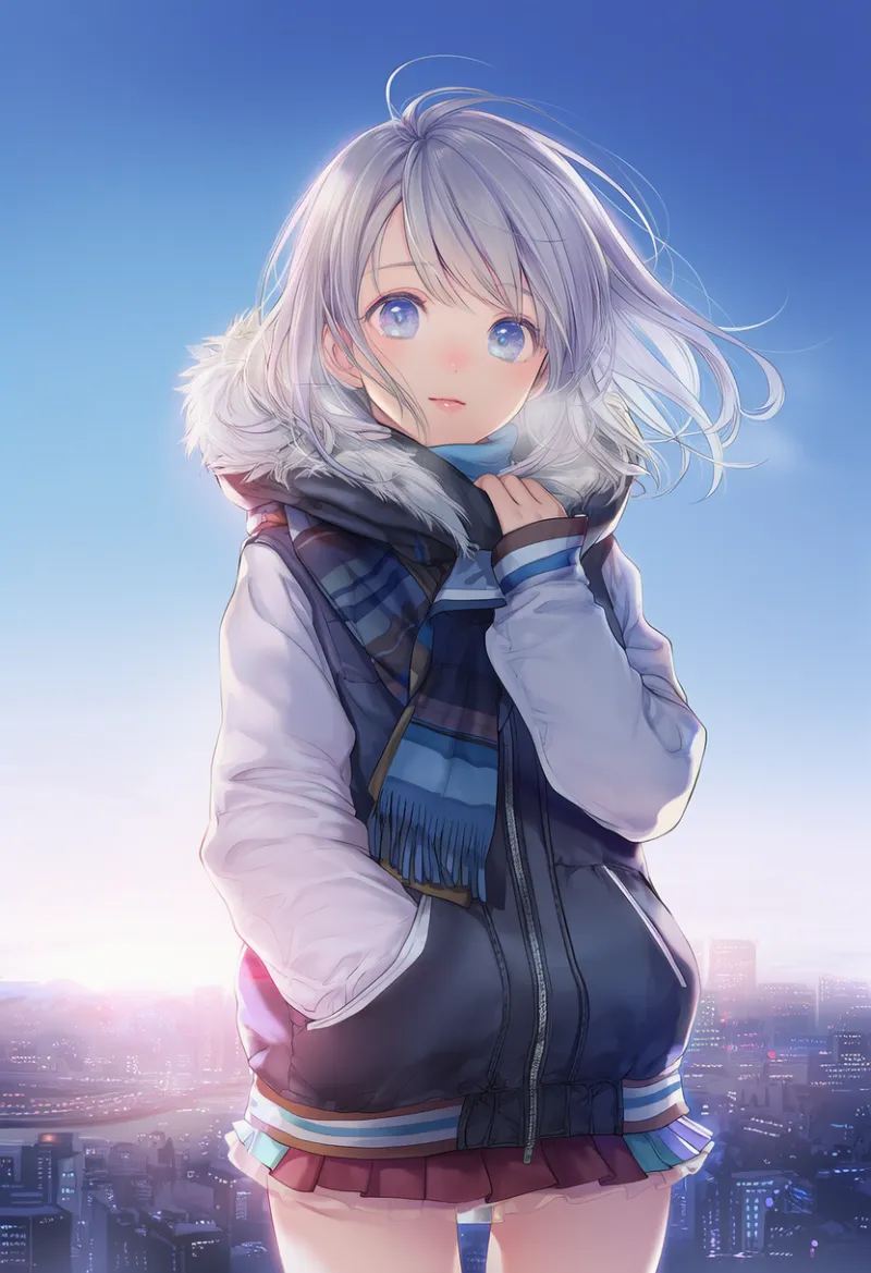 ミニスカの冬服AIイラスト｜プロンプト紹介