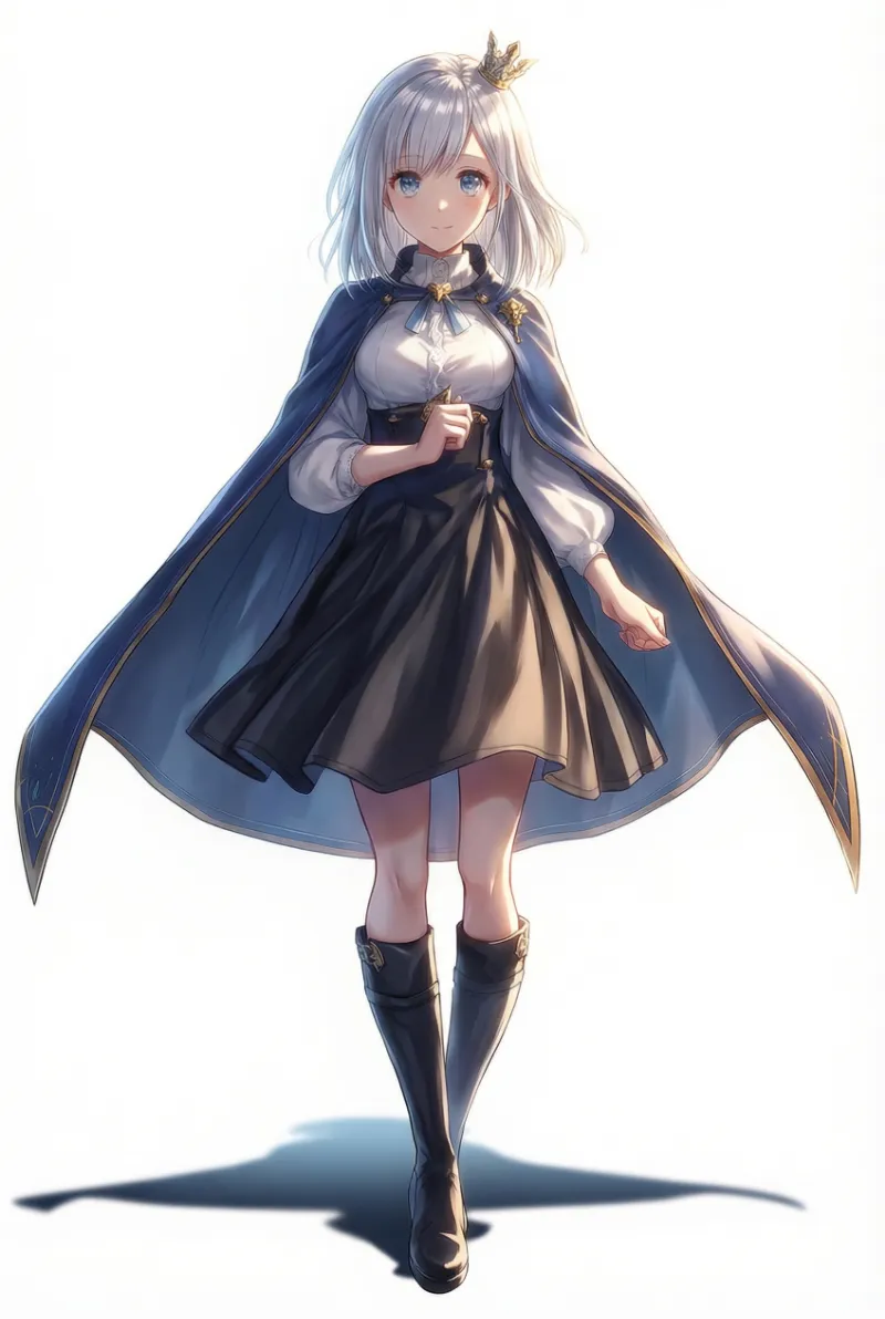 貴族風のケープコート｜冬服コーデのプロンプト