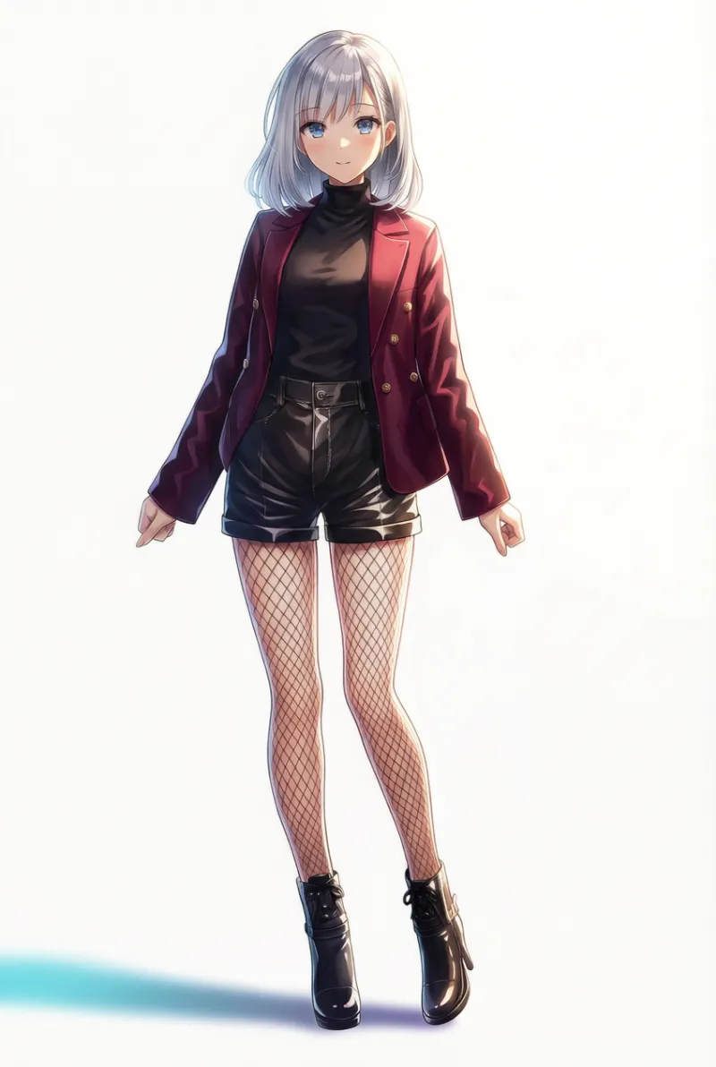 ボルドー色ベロアジャケット｜冬服コーデのプロンプト