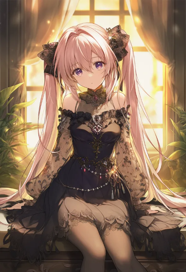 黄色の照明のAIイラスト|プロンプト紹介用