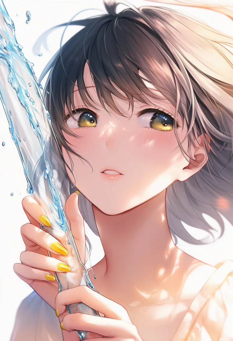 黄色のネイルを再現したAIイラストとプロンプト紹介