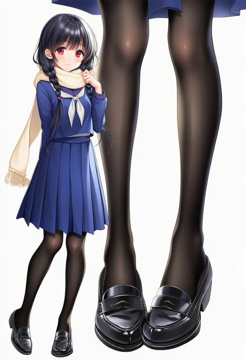 足元のズームレイヤーを表示したAIイラスト｜プロンプト紹介