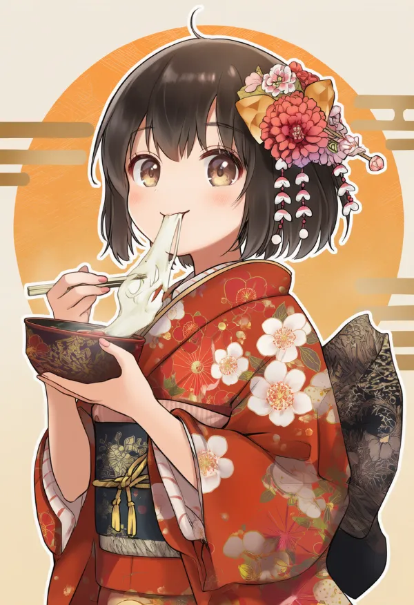 お雑煮のプロンプトとAIイラストの作例