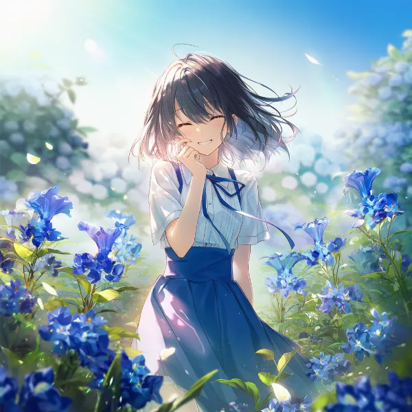 アガパンサスのプロンプト紹介｜多年草の花・AIイラスト