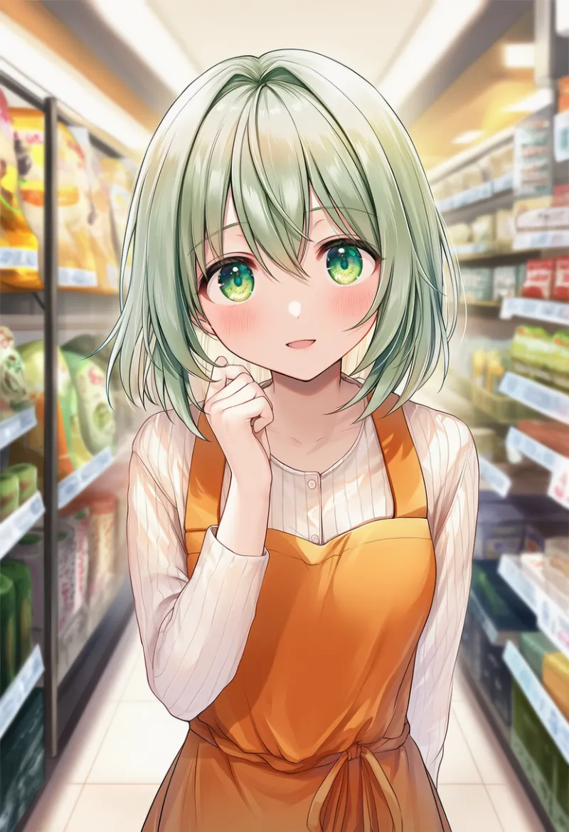 棚間の通路のAIイラスト作例とプロンプト紹介