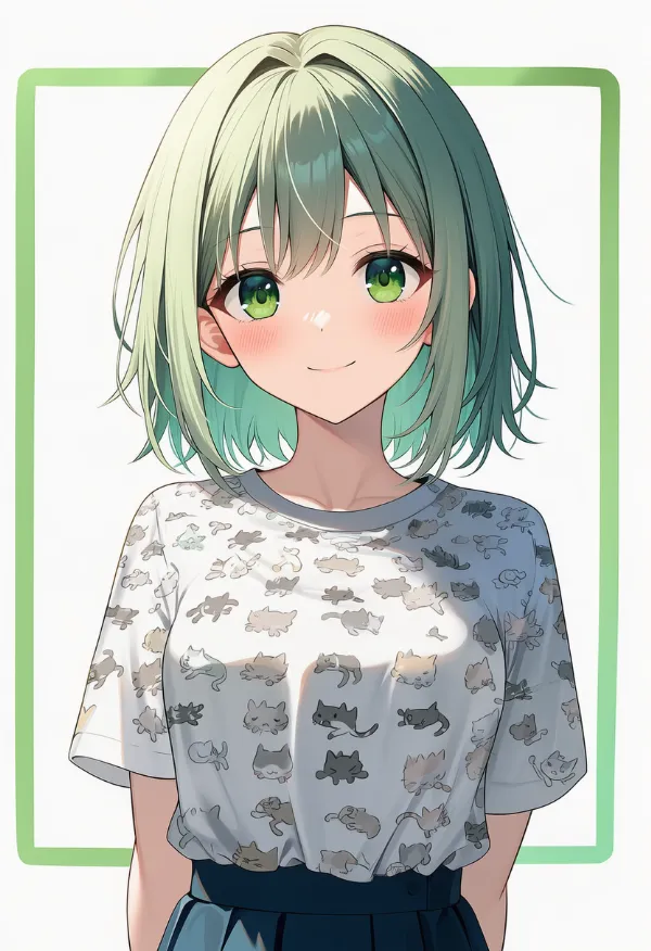 猫柄の服プロンプト｜AIイラスト