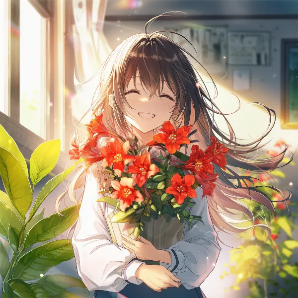 アマリリスのプロンプト紹介｜球根花・AIイラスト