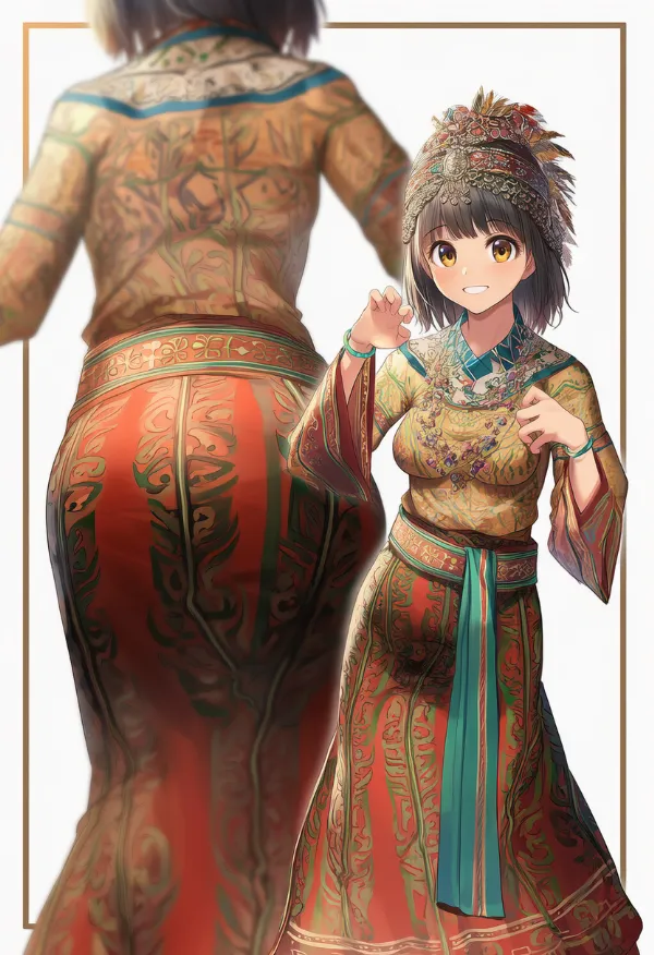 アンデスの民族衣装のプロンプト｜AIイラスト作例