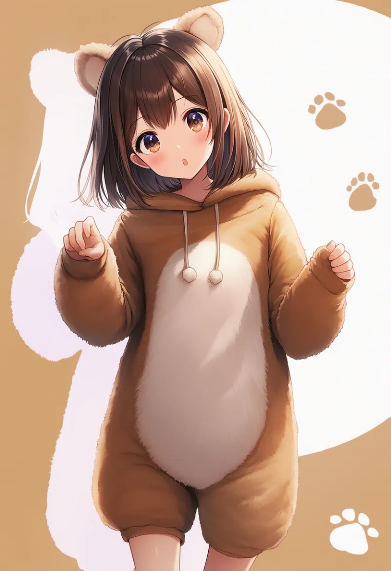 動物コスプレとショーパンを組み合わせたAIイラスト