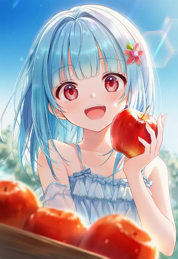 りんごのAIイラスト｜プロンプト紹介