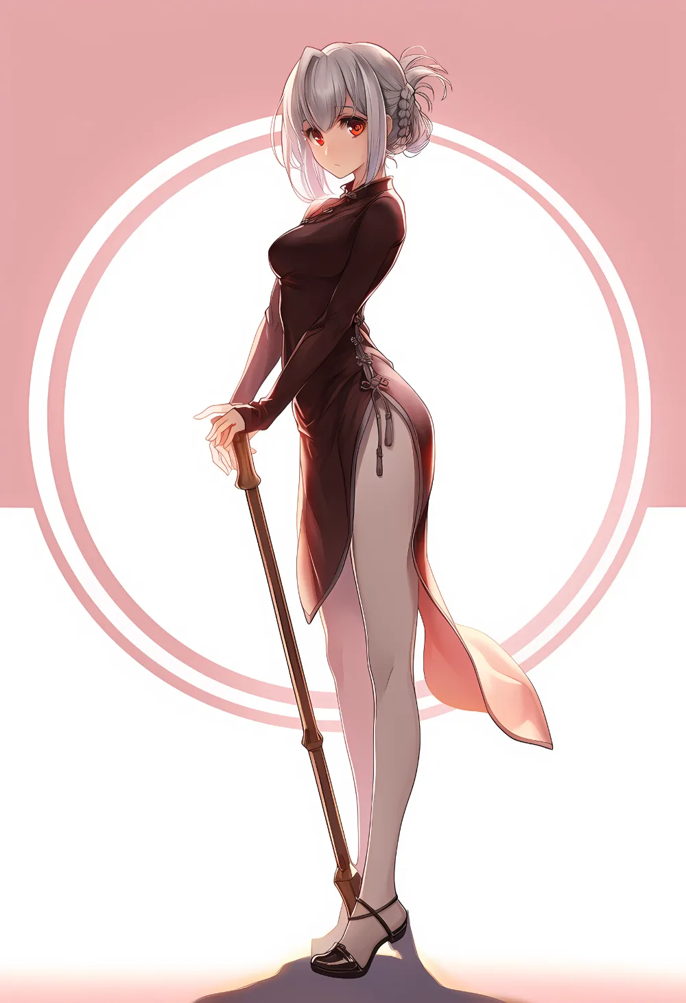 背中を反らせて立つポーズのプロンプト｜AIイラスト