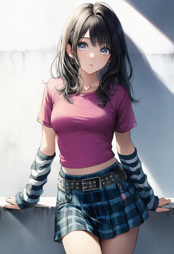 アームウォーマーのAIイラストとプロンプト紹介｜y2kファッションの組み合わせ