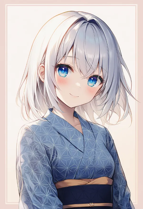 麻の葉柄の服プロンプト｜AIイラスト