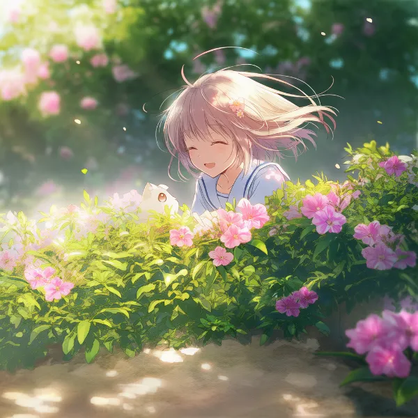 ツツジのプロンプト紹介｜植物のAIイラスト