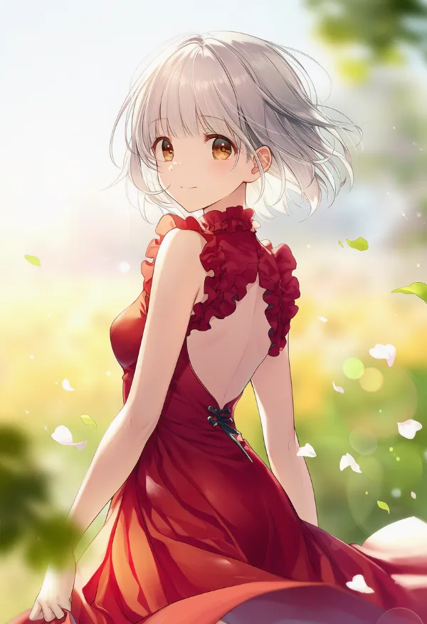 背中を大きく開けた服のプロンプトとAIイラスト