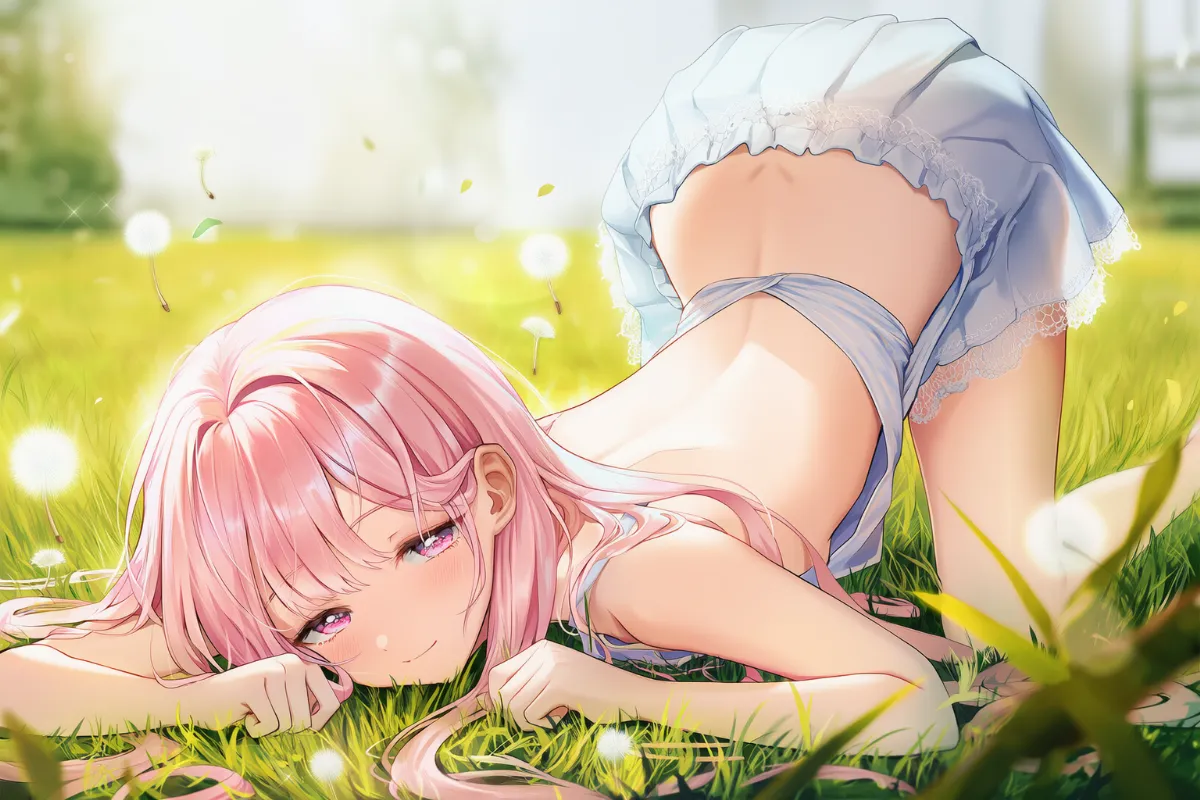 うつ伏せ構図で前から背中を映すアングルのプロンプト｜AIイラスト