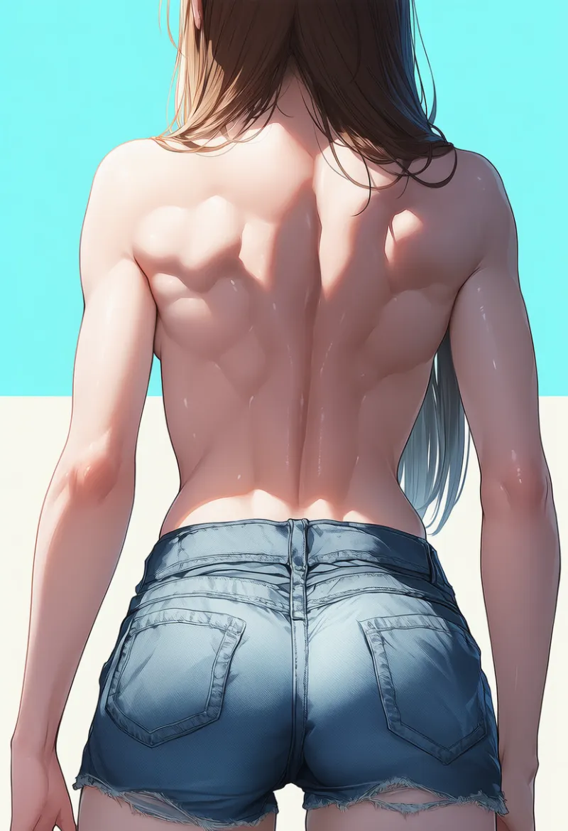 背筋のAIイラストとプロンプト紹介