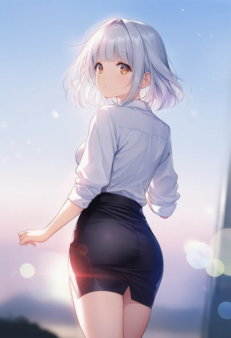 バックスリットのプロンプトとAIイラスト