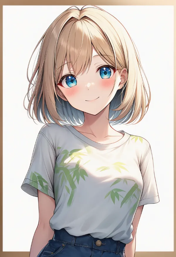 竹編み柄の服プロンプト｜AIイラスト