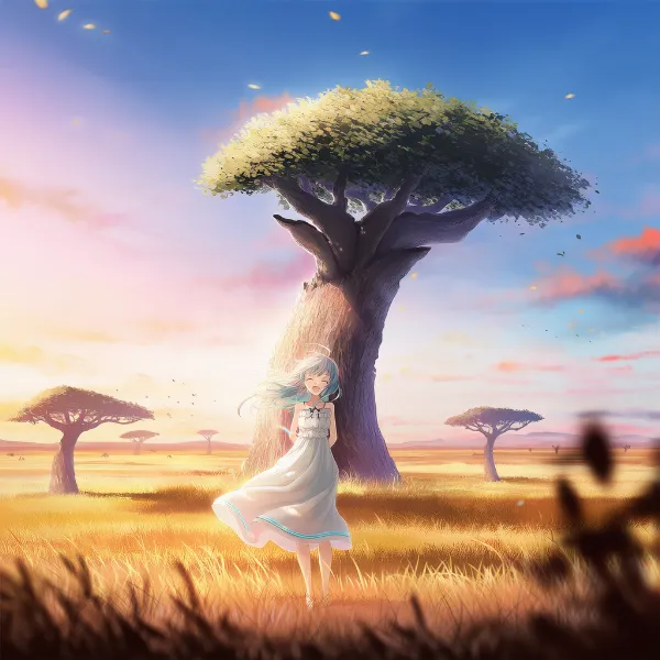バオバブのプロンプト紹介｜樹木のAIイラスト