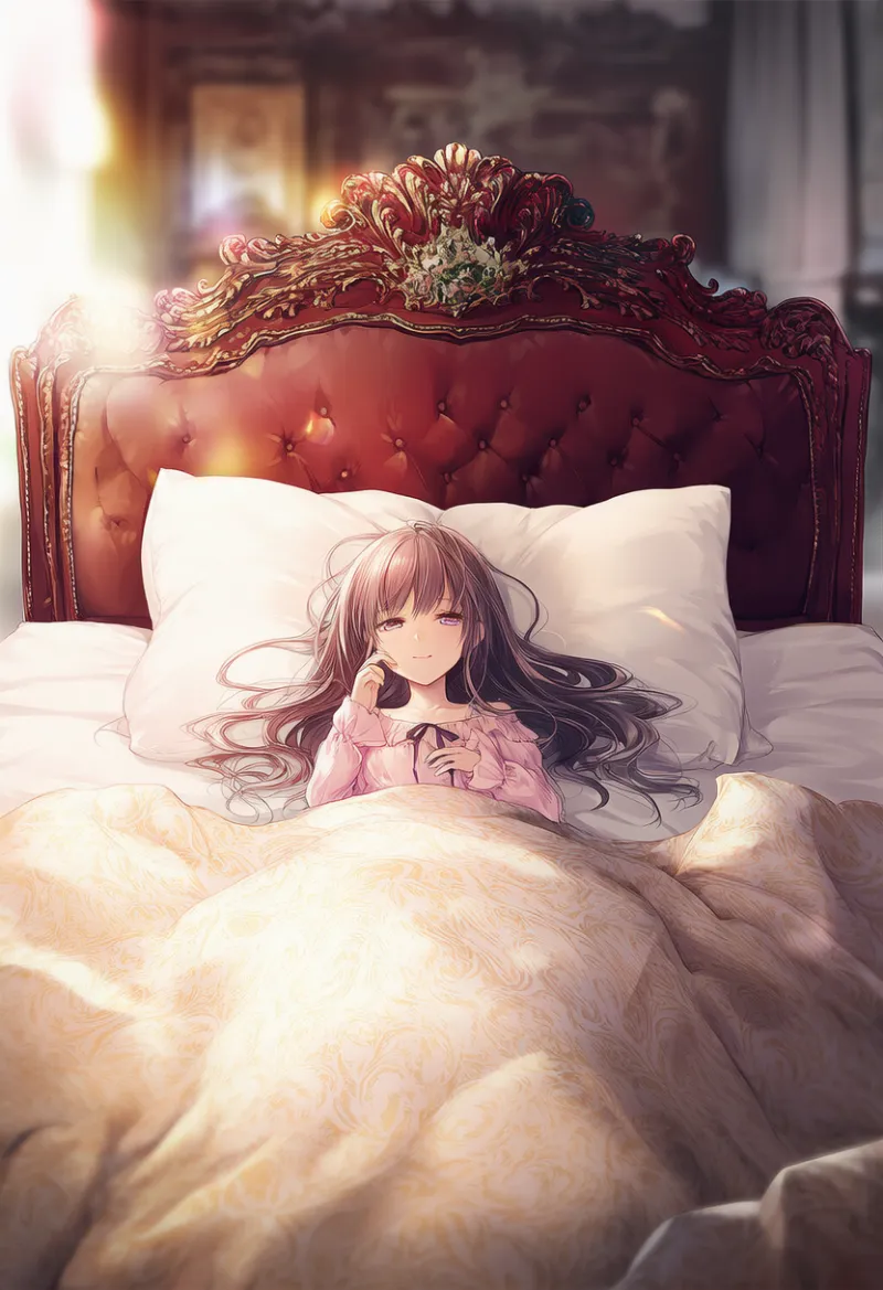 豪華な装飾ベッドを再現するプロンプト例とAIイラスト