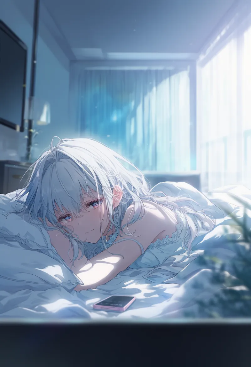 ホテルのベッドを再現したAIイラストとプロンプト