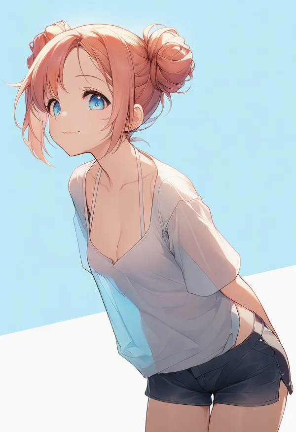 前屈み(AIイラスト)|プロンプトと作例