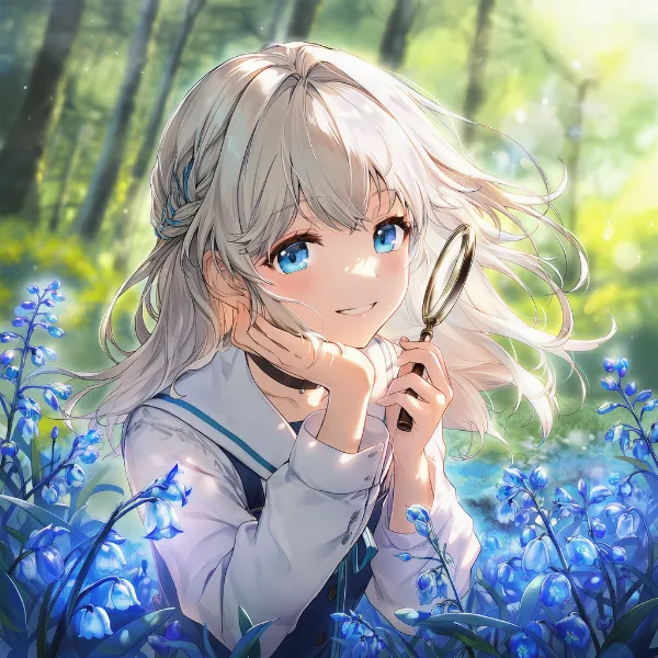 ブルーベルのプロンプト紹介｜多年草の花・AIイラスト