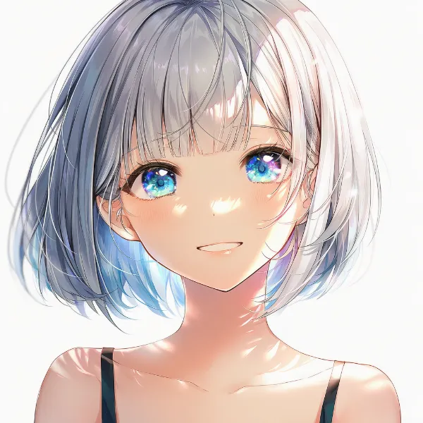 ぱっつん前髪|髪型プロンプト