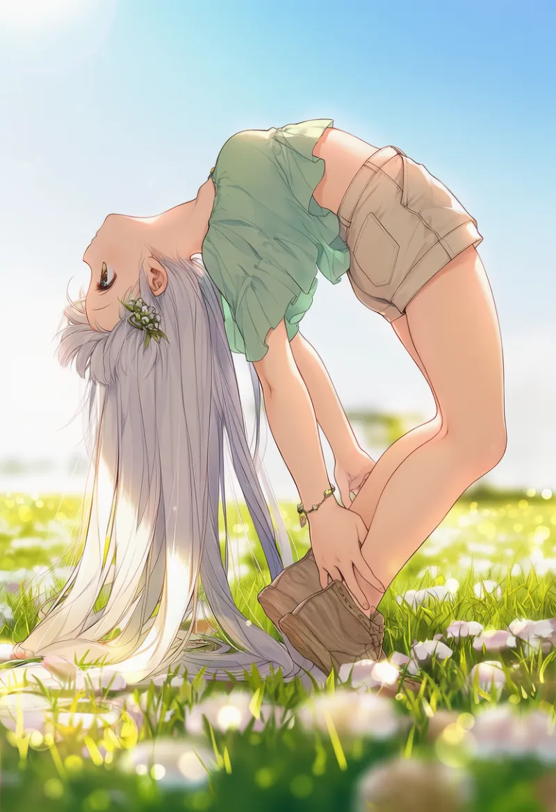 ブリッジ(ポーズ)のAIイラスト|プロンプト紹介