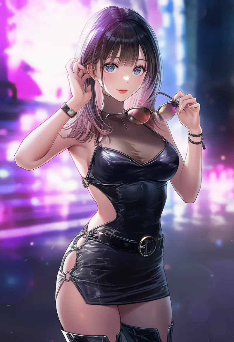 モダンタイプのボディコンドレスのプロンプトとAIイラスト作例