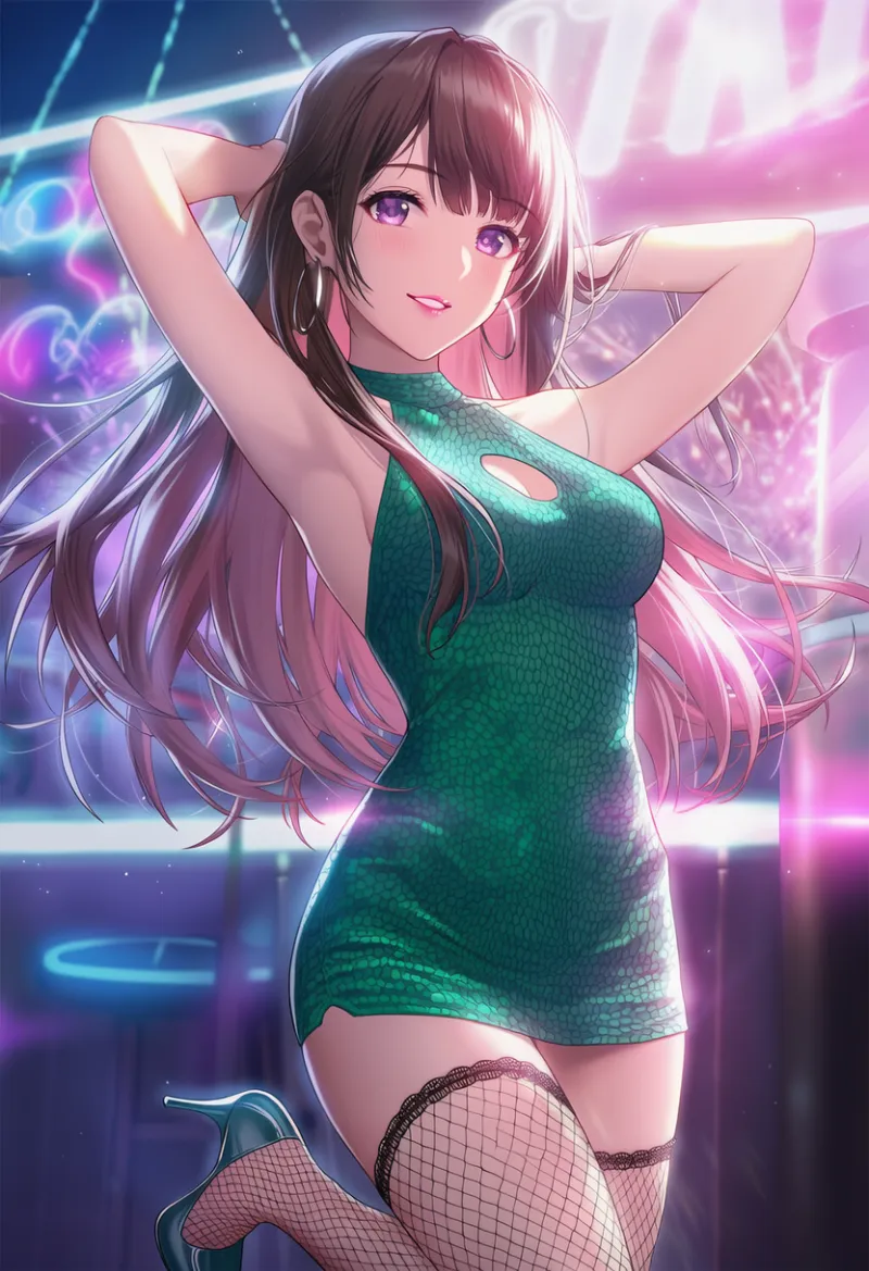 ミニドレスタイプのボディコンドレスのプロンプトとAIイラスト作例